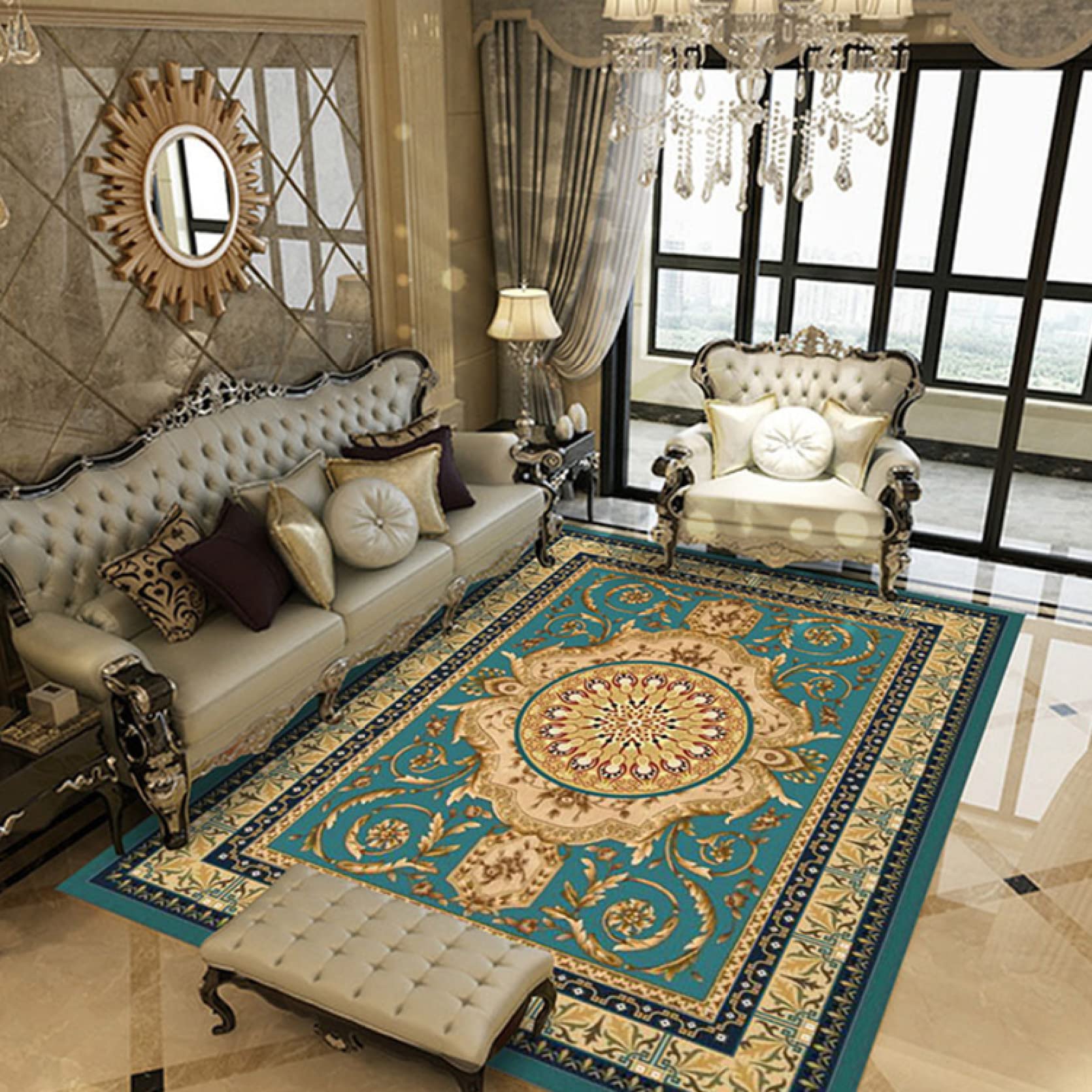 Amazon｜ペルシャ絨毯風 カーペット 160*230cm ペルシャ柄 ラグ 柄